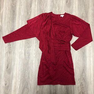 Ronny Kobo Shanaya Mini Dress Women's Size Small Revolve Dark Red Burgundy Dress